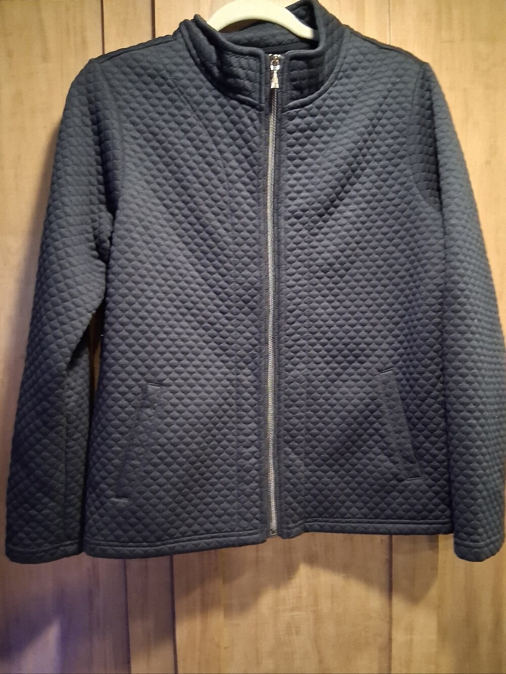 Onque Casuals Quilted Full-Zip Jacket - Dark Gray